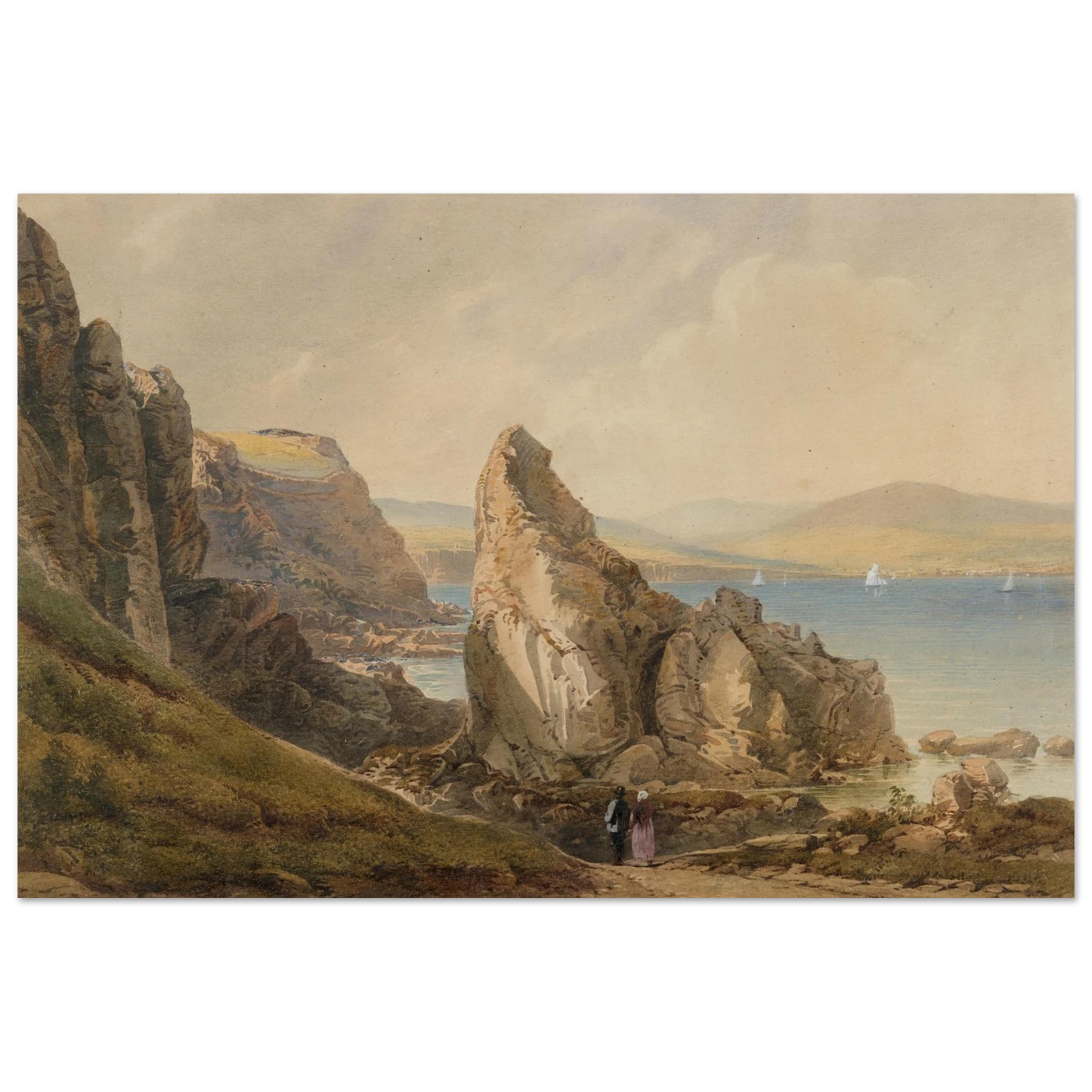 unframed reproduction of A Bay near Howth by Henry Newton from the National Gallery of Ireland