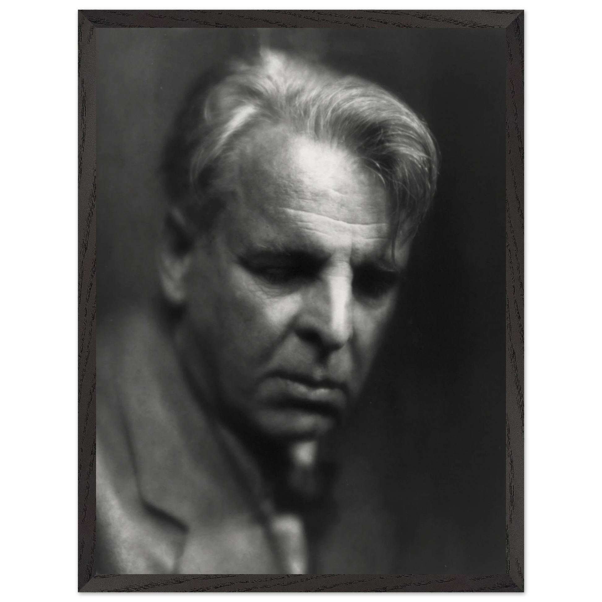 Framed reproduction print of William Butler Yeats, vintage 1933 portrait, ready-to-hang wall art