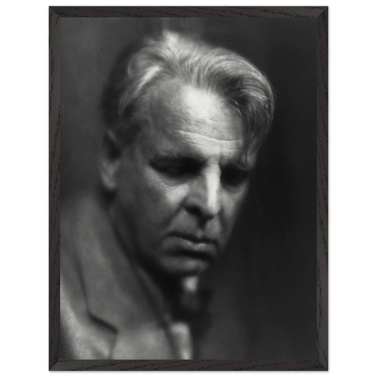 Framed reproduction print of William Butler Yeats, vintage 1933 portrait, ready-to-hang wall art